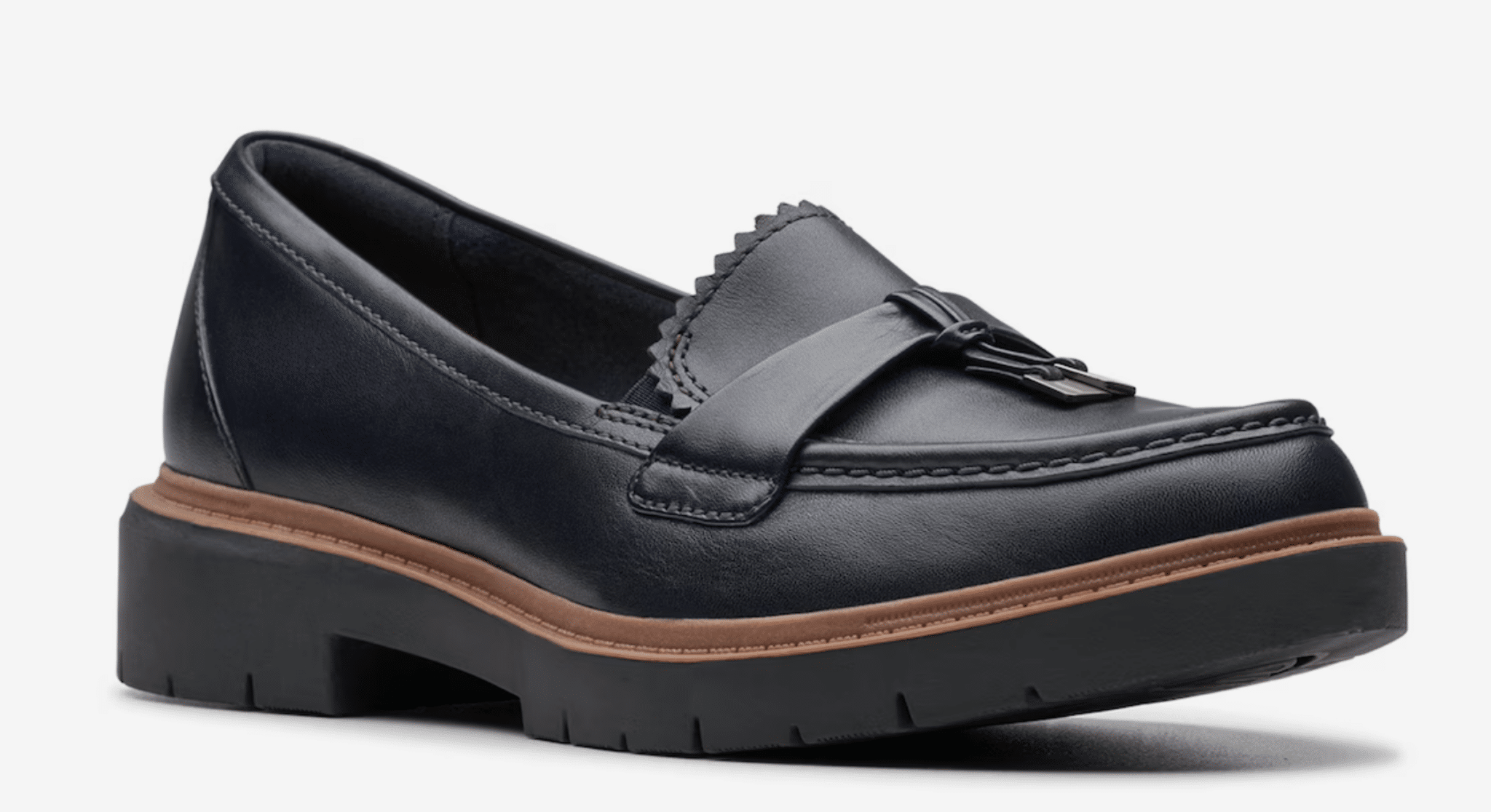 Black Clarks' loafers from DSW